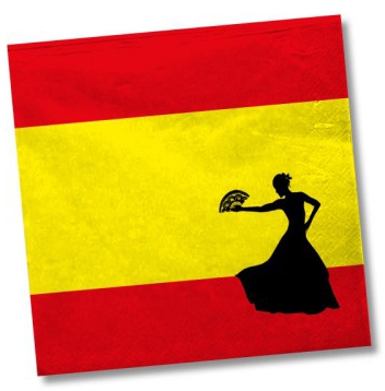Spanien - 20 Servietten Person, Flagge