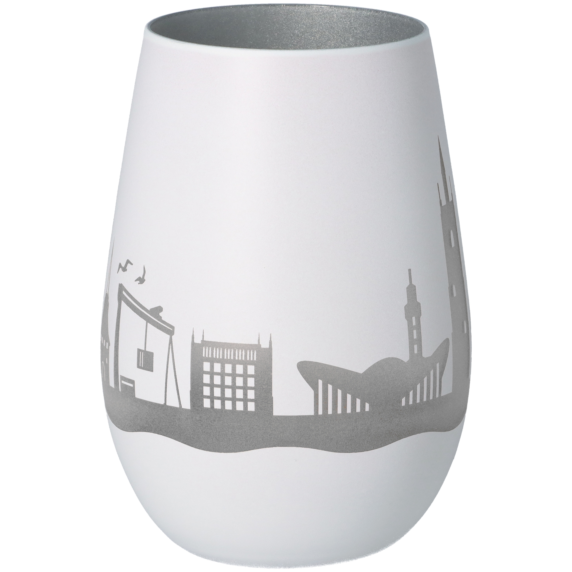 Windlicht Skyline Rostock Weiß/Silber Windlicht Skyline Rostock Weiß/Silber