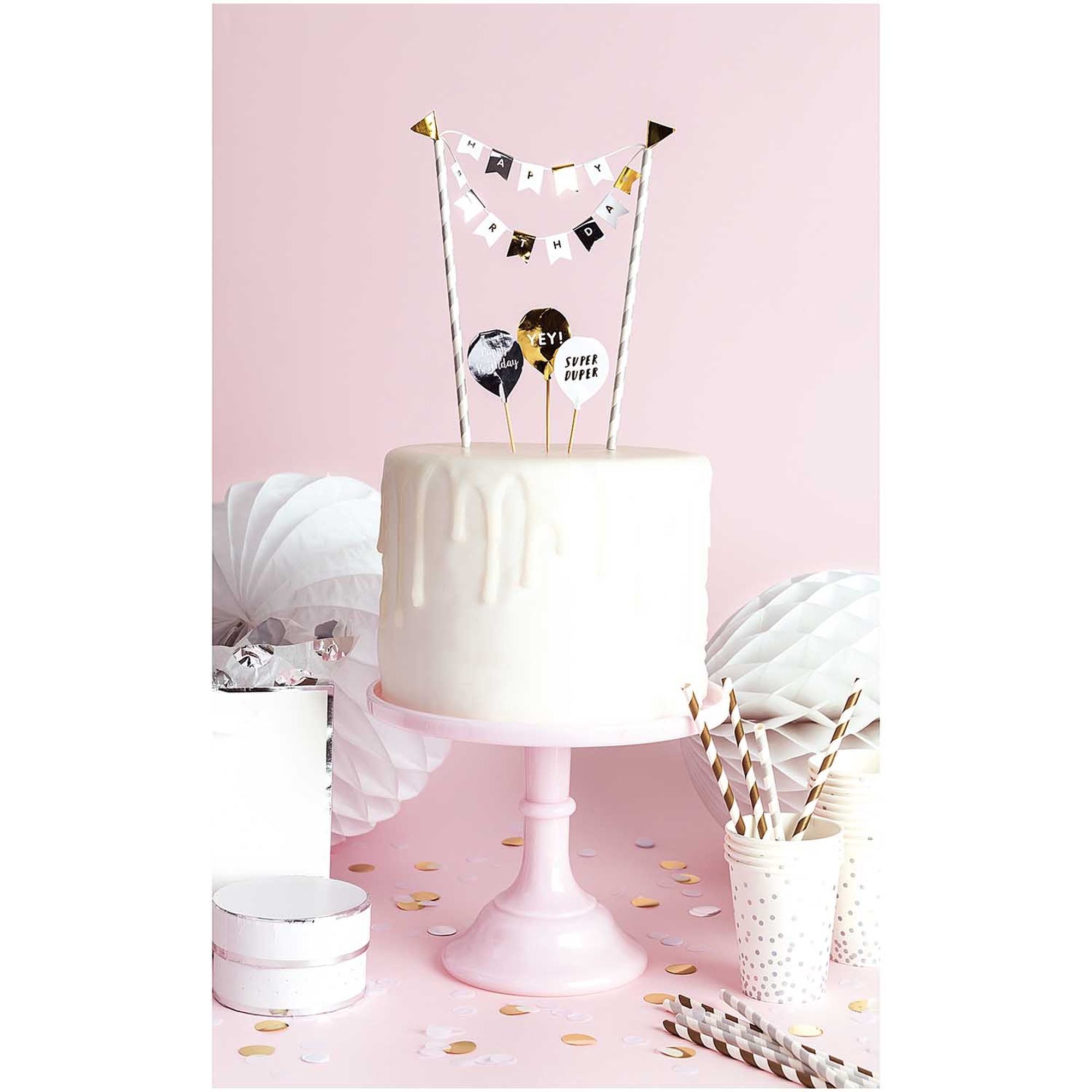 Cake Topper - Girlande Happy Birthday classic