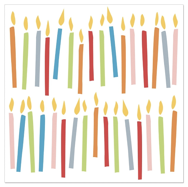 20 Servietten "Bunte Kerzen" 20 Servietten "Bunte Kerzen"