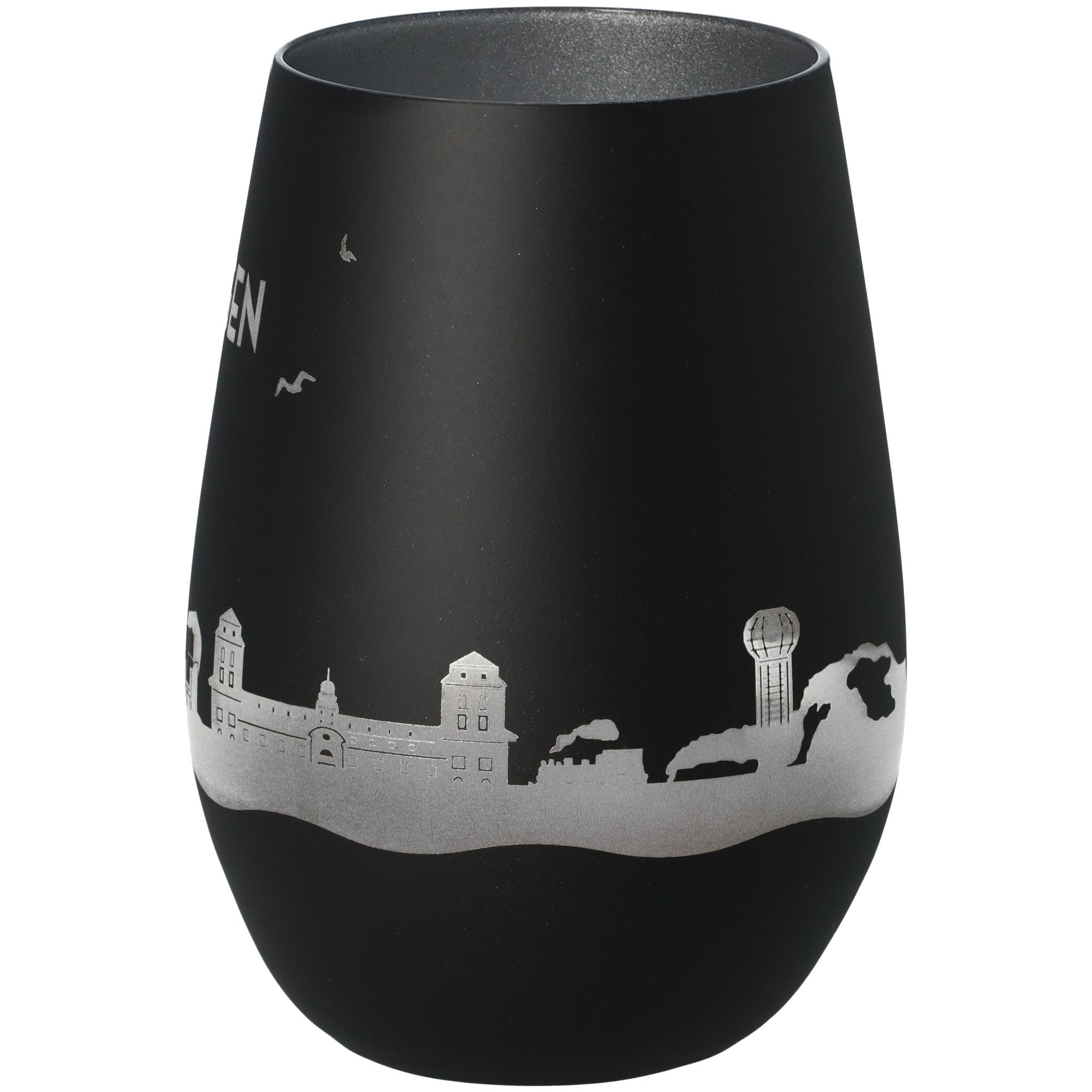 Windlicht Skyline Rügen Schwarz/Silber Windlicht Skyline Rügen Schwarz/Silber