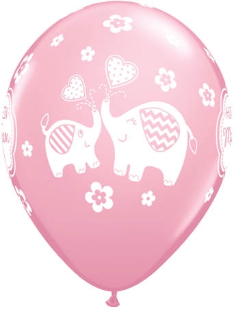 Qualatex Latexballon "Hurra, ein Mädchen" Rosa Ø 30cm Qualatex Latexballon "Hurra, ein Mädchen" Rosa Ø 30cm