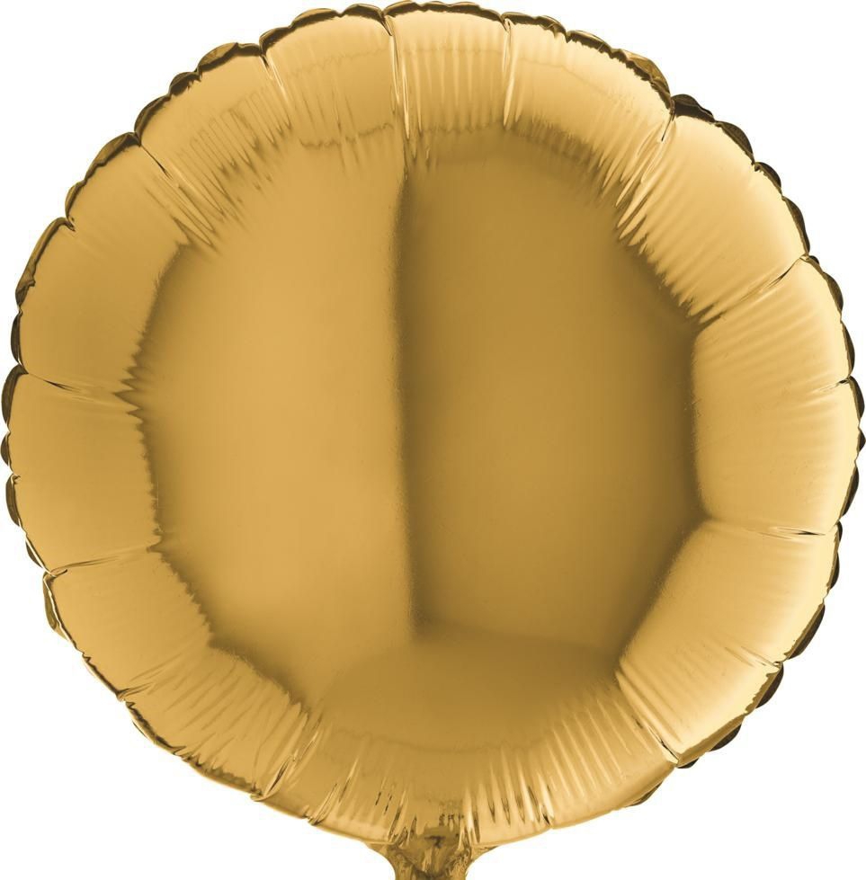 Folienballon Rund Gold 45cm Folienballon Rund Gold 45cm