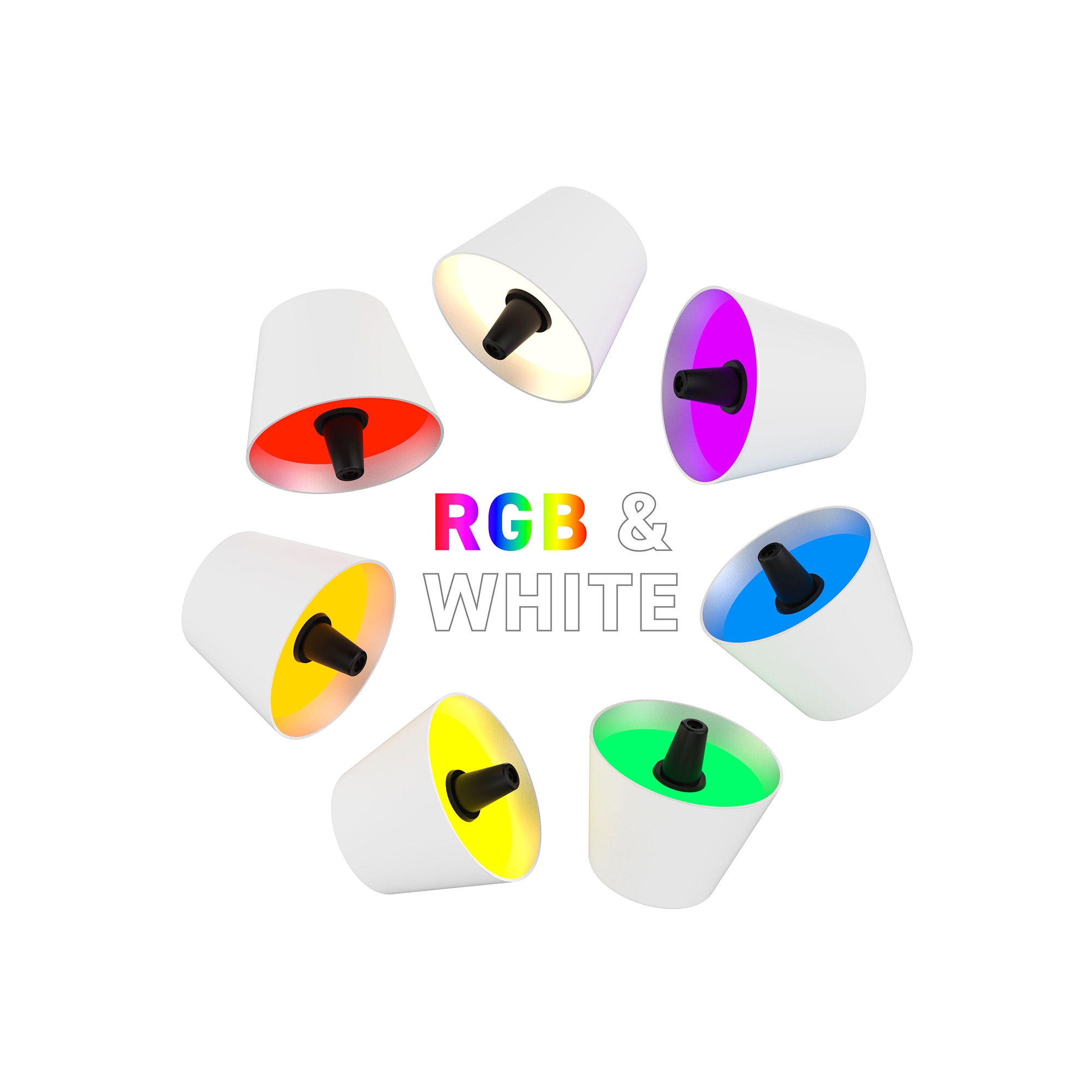 Sompex - TOP 2.0 LED Akku-Flaschenleuchte RGBW, Weiß Sompex - TOP 2.0 LED Akku-Flaschenleuchte RGBW, Weiß