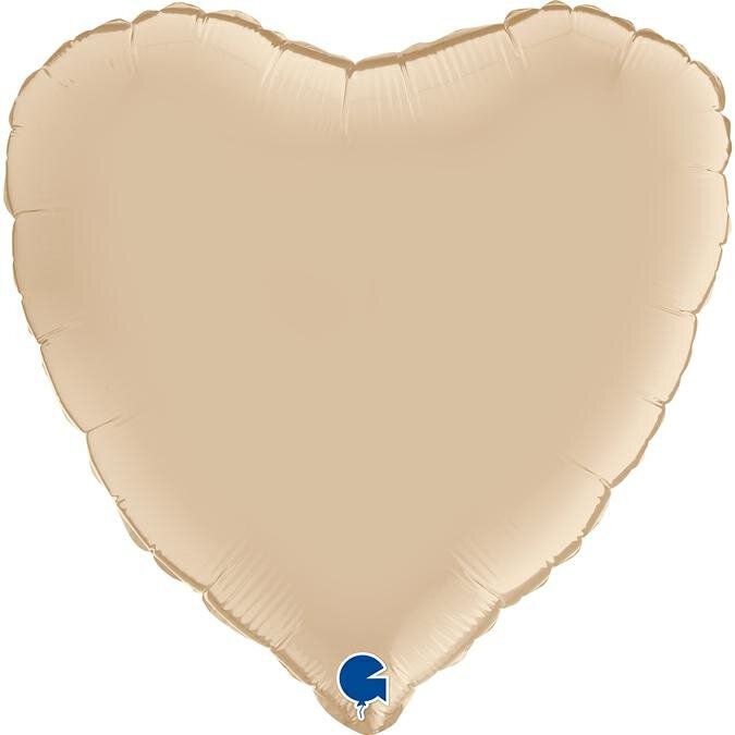 Folienballon Heart Satin Creme 18"/45cm