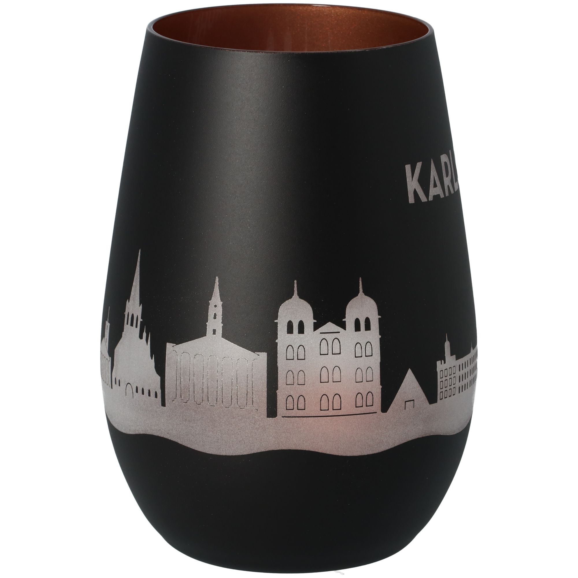 Windlicht Skyline Karlsruhe Schwarz/Bronze Windlicht Skyline Karlsruhe Schwarz/Bronze
