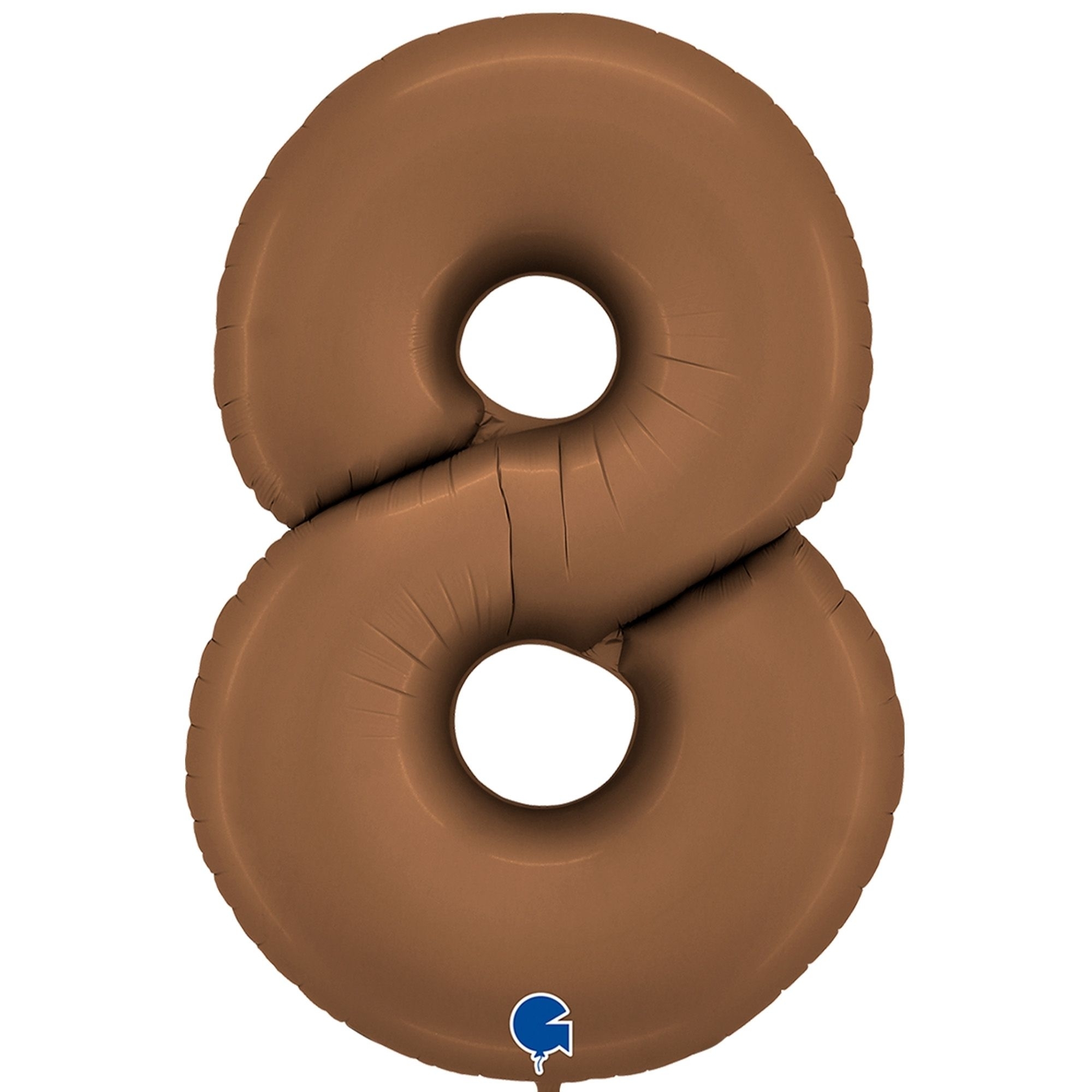 Folienballon Zahl 8 Satin Chocolate 100cm Essen, Süßigkeiten, Text, Symbol