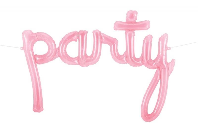 Folienballon-Girlande Script Party Pink Folienballon-Girlande Script Party Pink