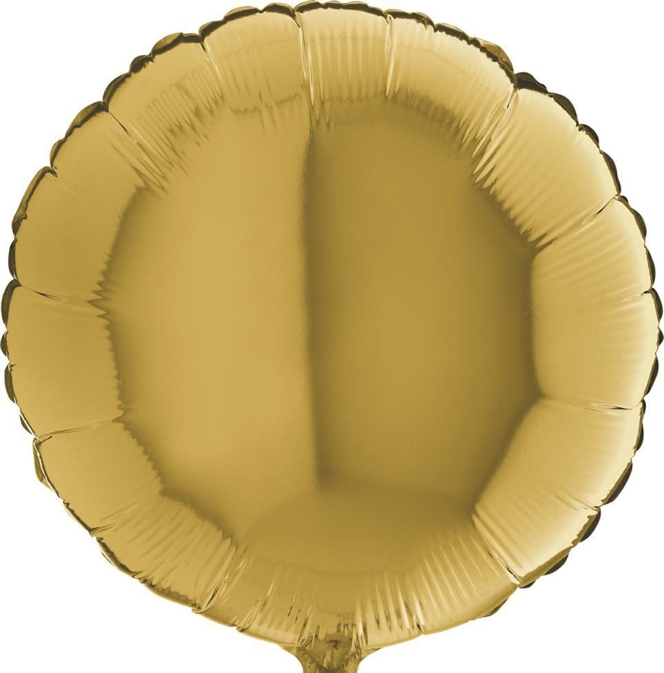 Folienballon Rund Gelbgold 45cm Besteck, Löffel