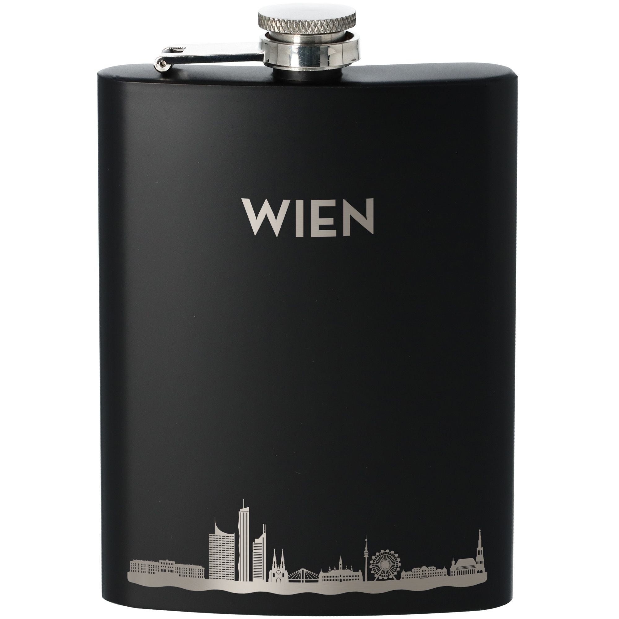 Flachmann Skyline Wien Schwarz 225ml Flachmann Skyline Wien Schwarz 225ml