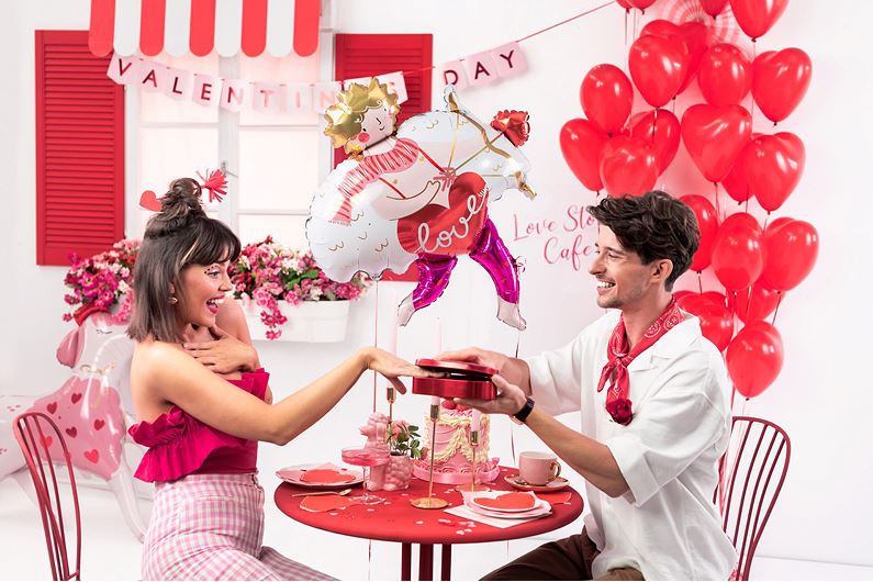 20 Servietten "♥", Rot/Gold 20 Servietten "♥", Rot/Gold