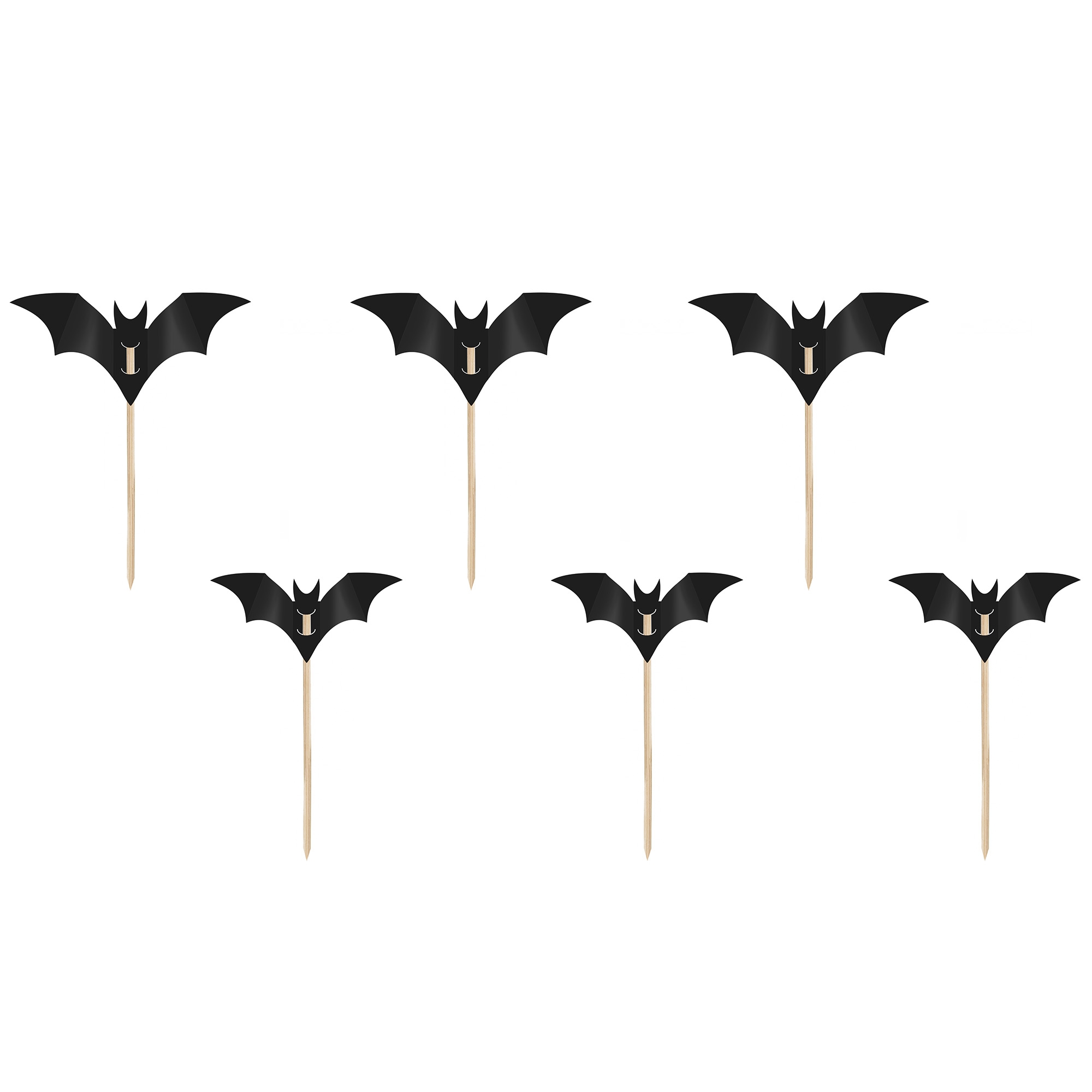 6 Cupcake Topper "Fledermäuse"