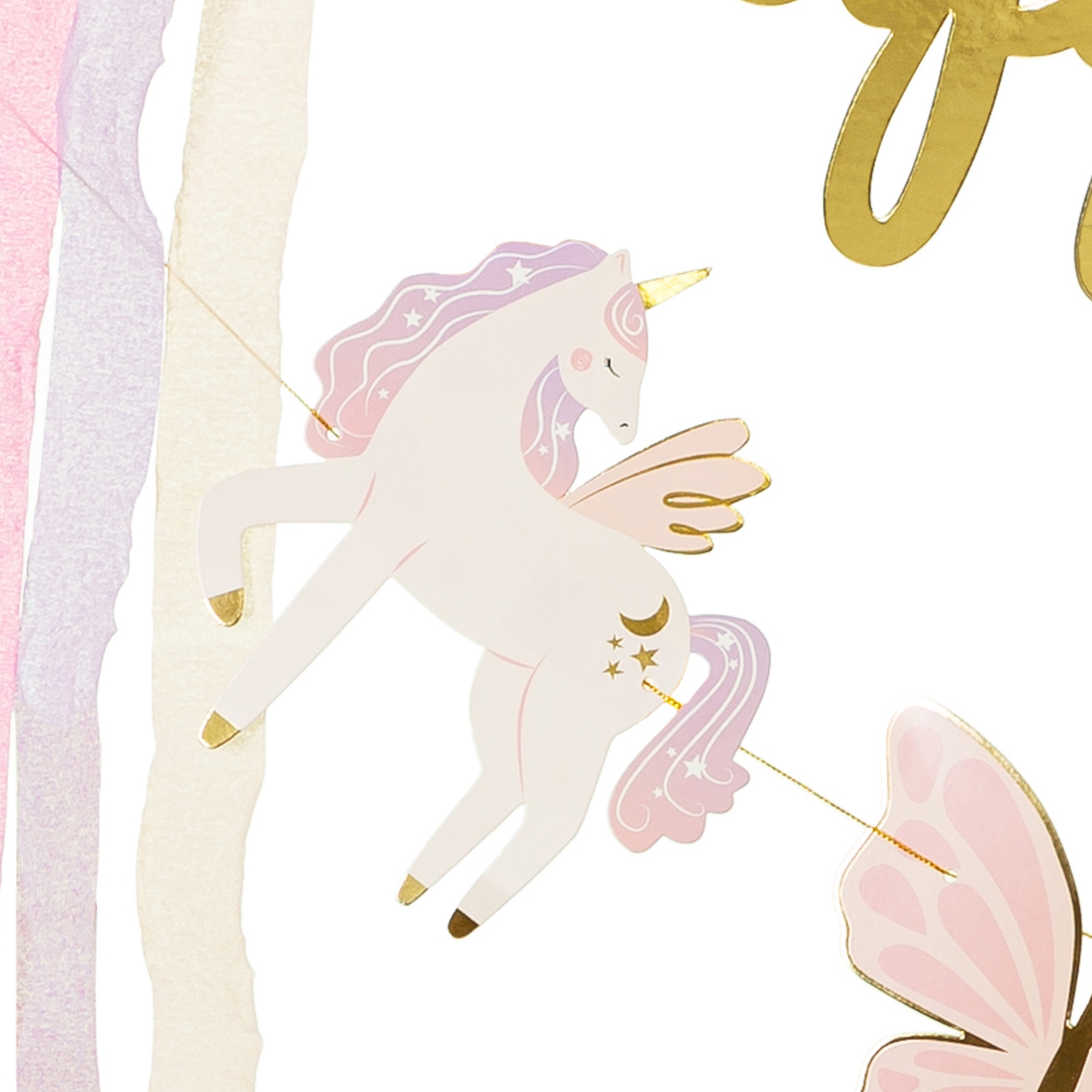 20dc4cd1aa11e1fba320f35e6e26d262af4a6cac Girlande "Happy Birthday" Einhorn Banner 2,3m