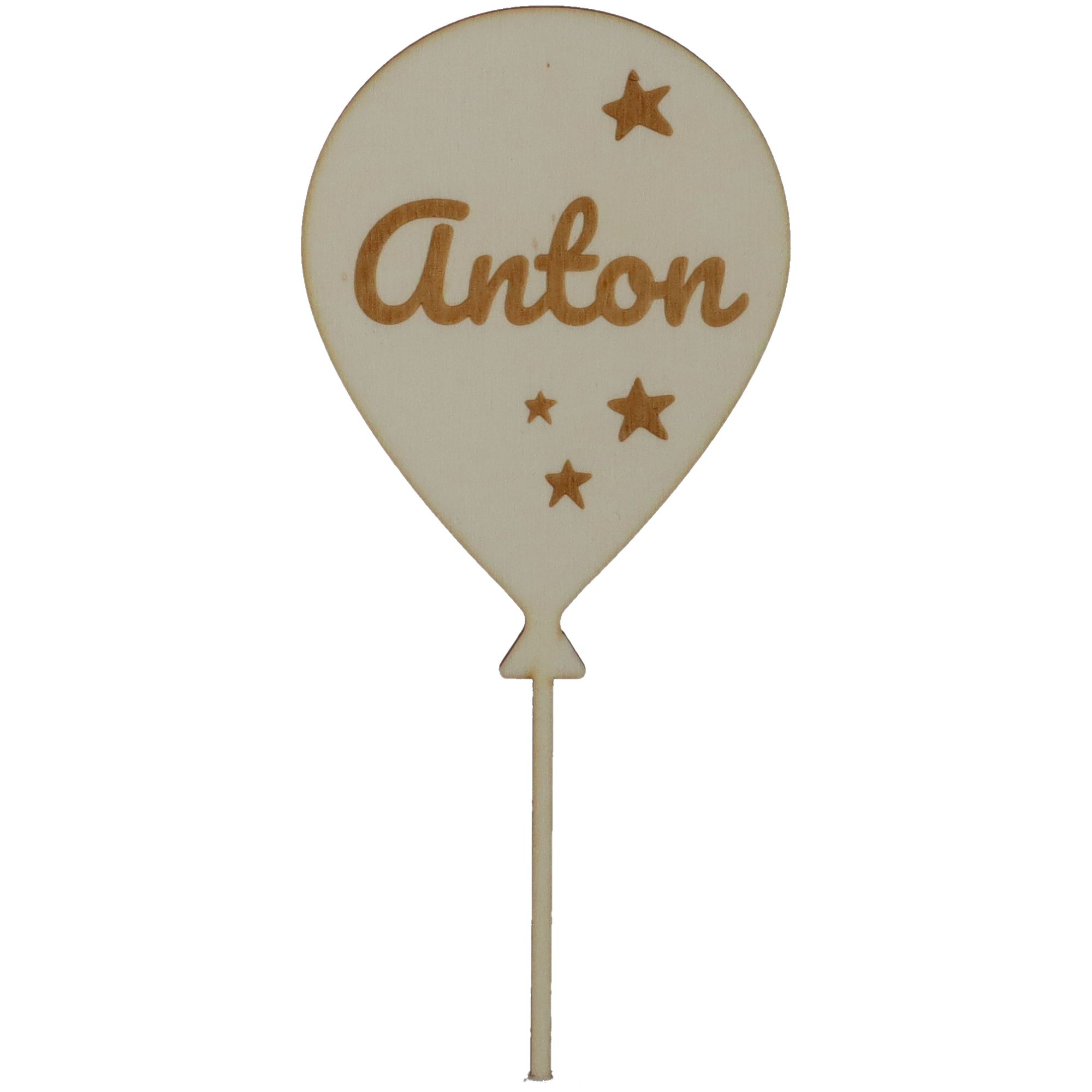 Cake Topper Ballon Stern Set Zahl 4