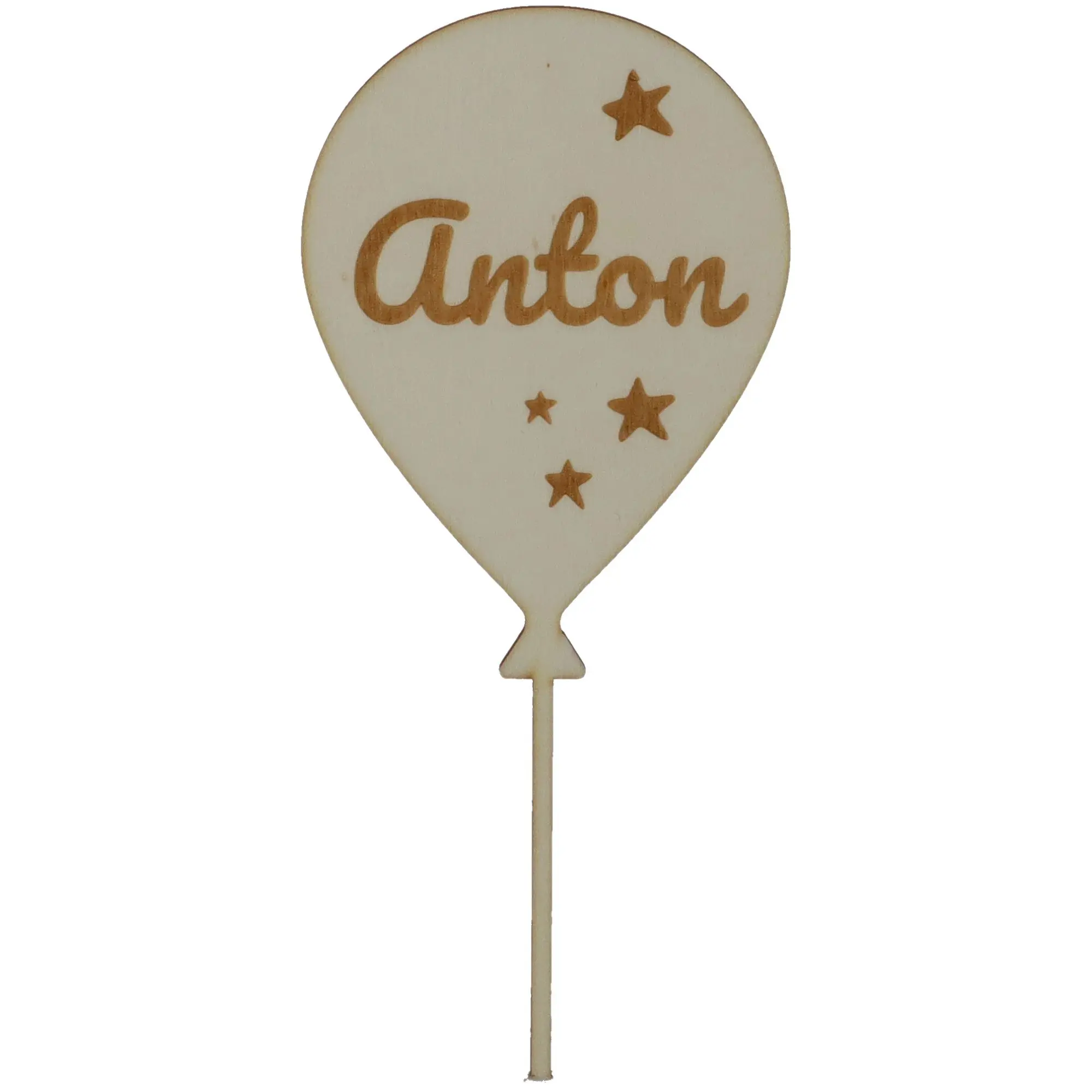 Cake Topper Ballon Stern Set Zahl 4