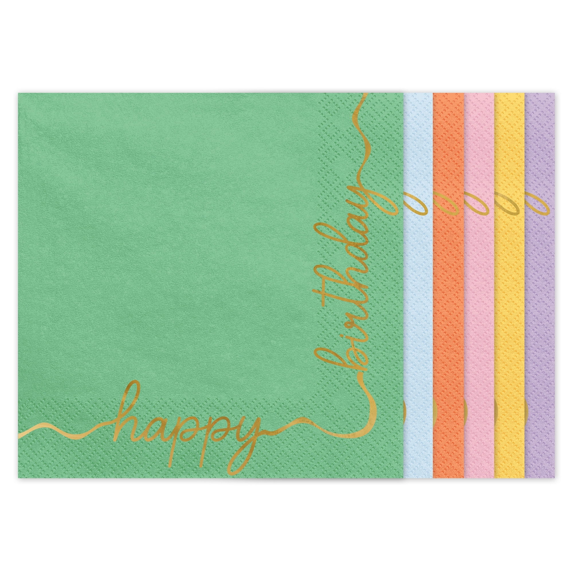 12 Servietten "Happy Birthday" Bunt