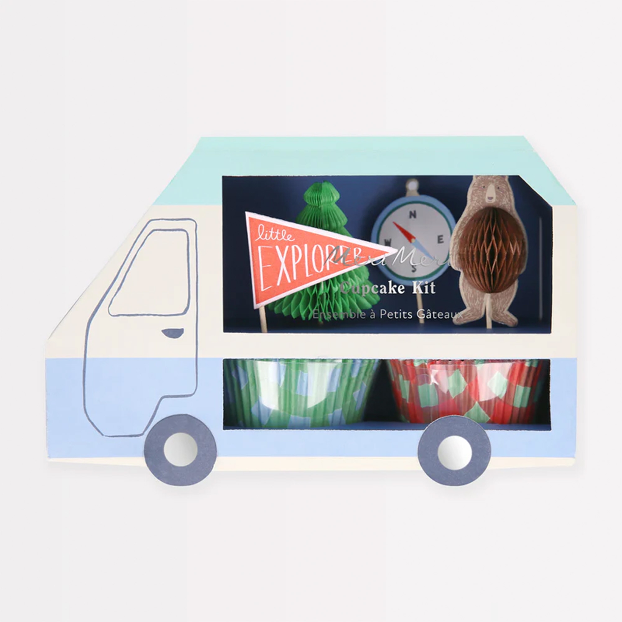 Meri Meri - Cupcake Set "Camping Adventure", 48 Teilig Band, Tier, Vogel, Rebhuhn