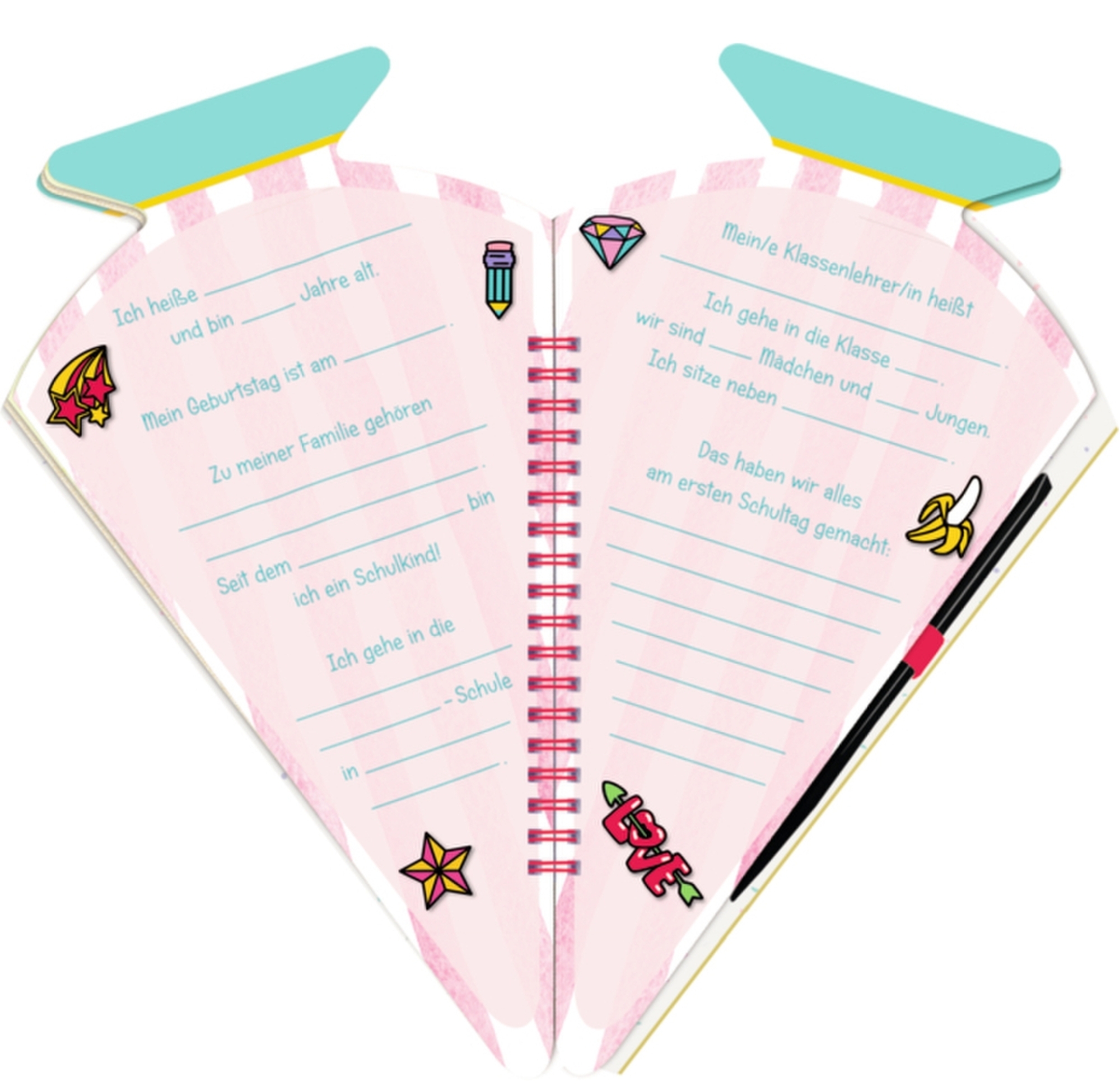 Schultüten Kratzelbuch - Pink Schultüten Kratzelbuch - Pink