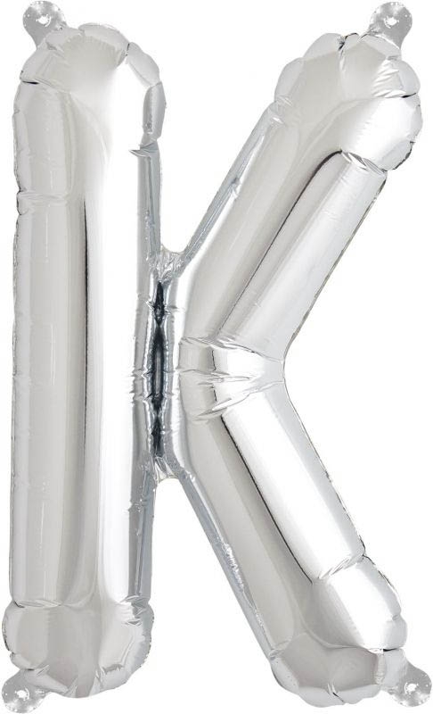 Luftballon Buchstabe K Silber 40cm