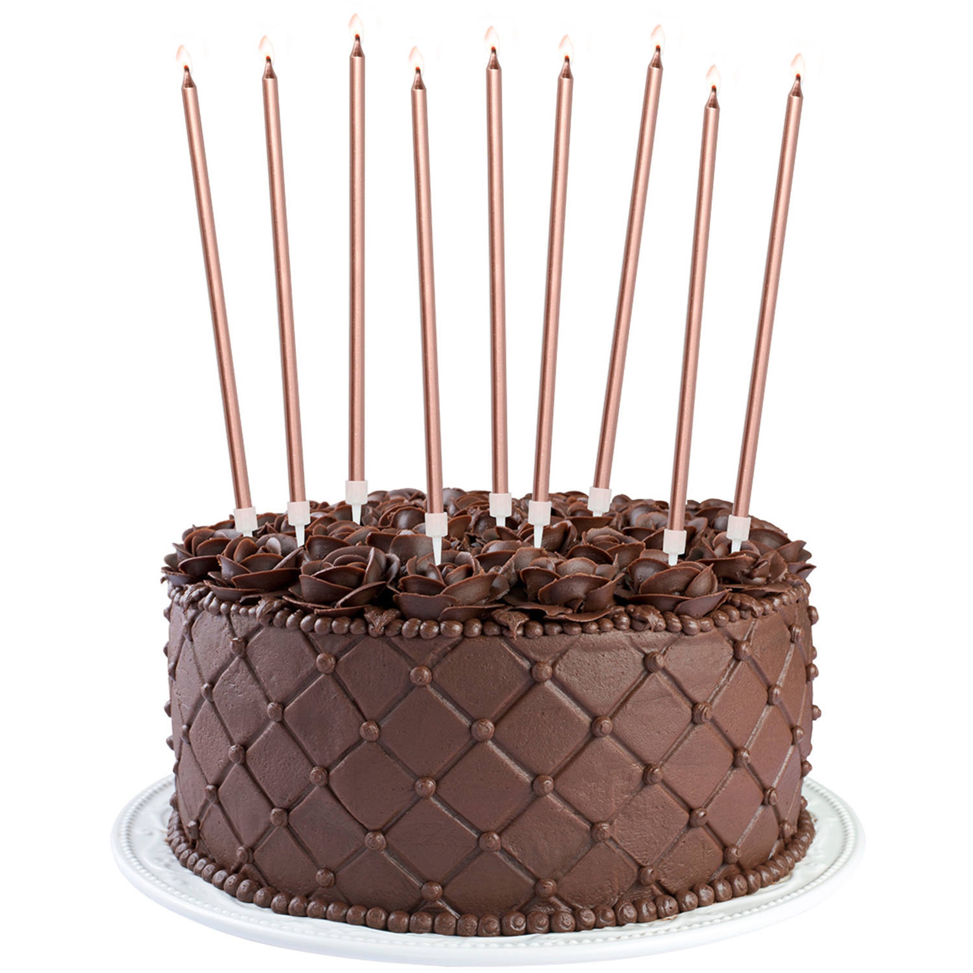 16 Kuchenkerzen "Roségold Metallic" 16 Kuchenkerzen "Roségold Metallic"