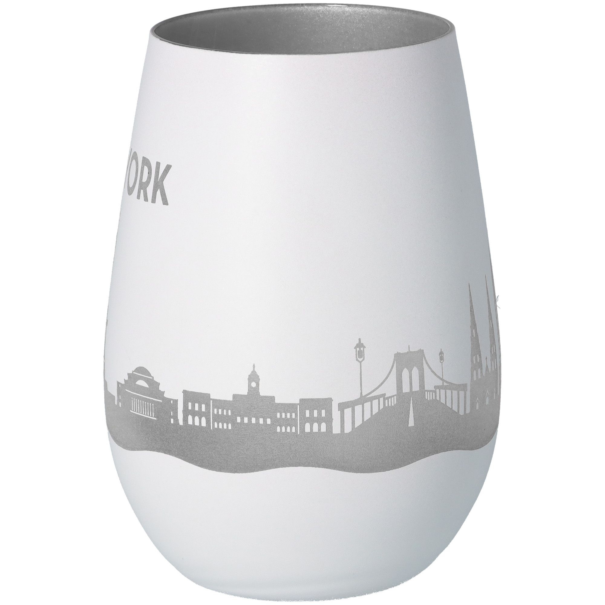 Windlicht Skyline New York Weiß/Silber Windlicht Skyline New York Weiß/Silber