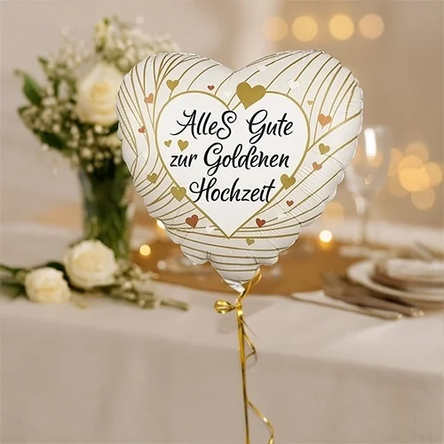 Herz-Luftballon, Hochzeitsdeko, Goldene Herzen, Ballon, Slogans auf Ballon