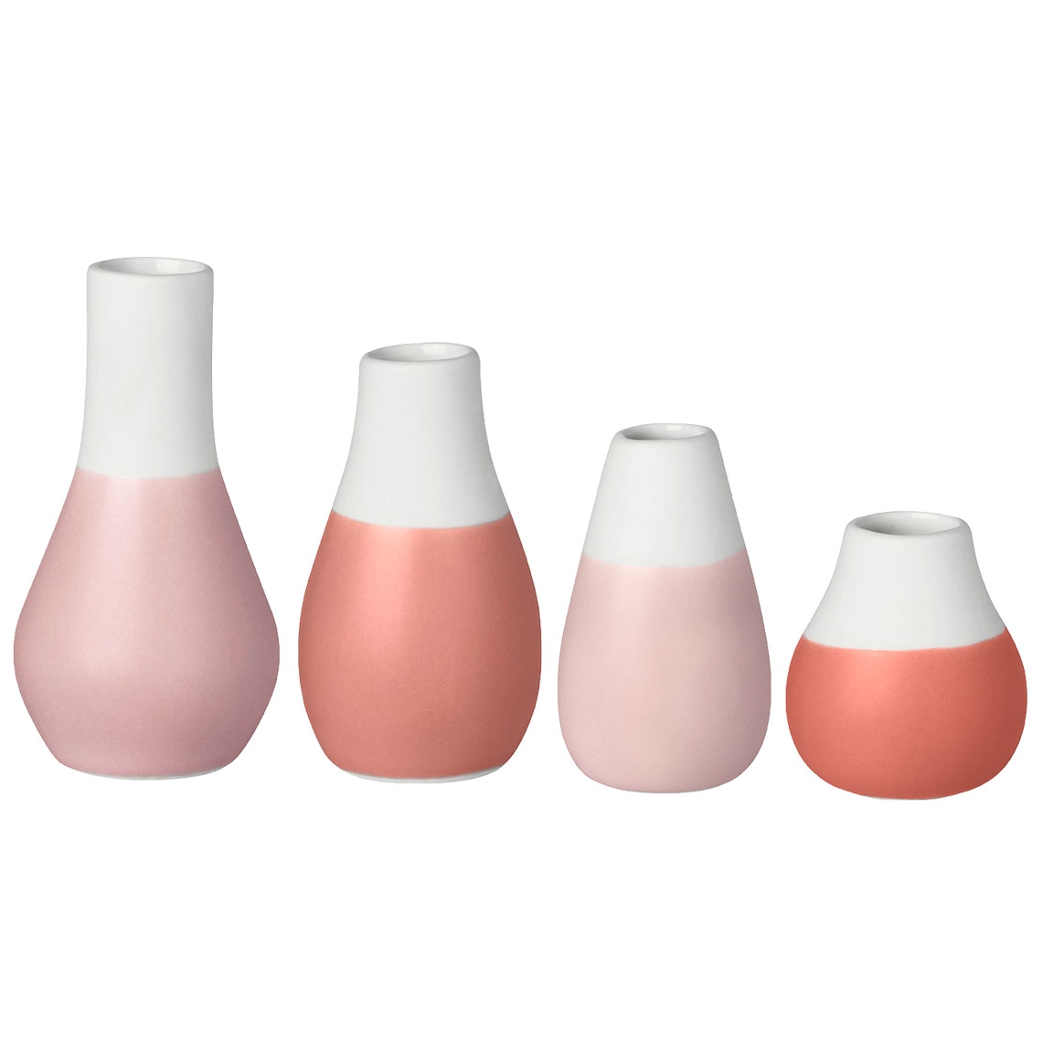 Räder Design - Mini Pastellvasen 4er Set, Pudertöne