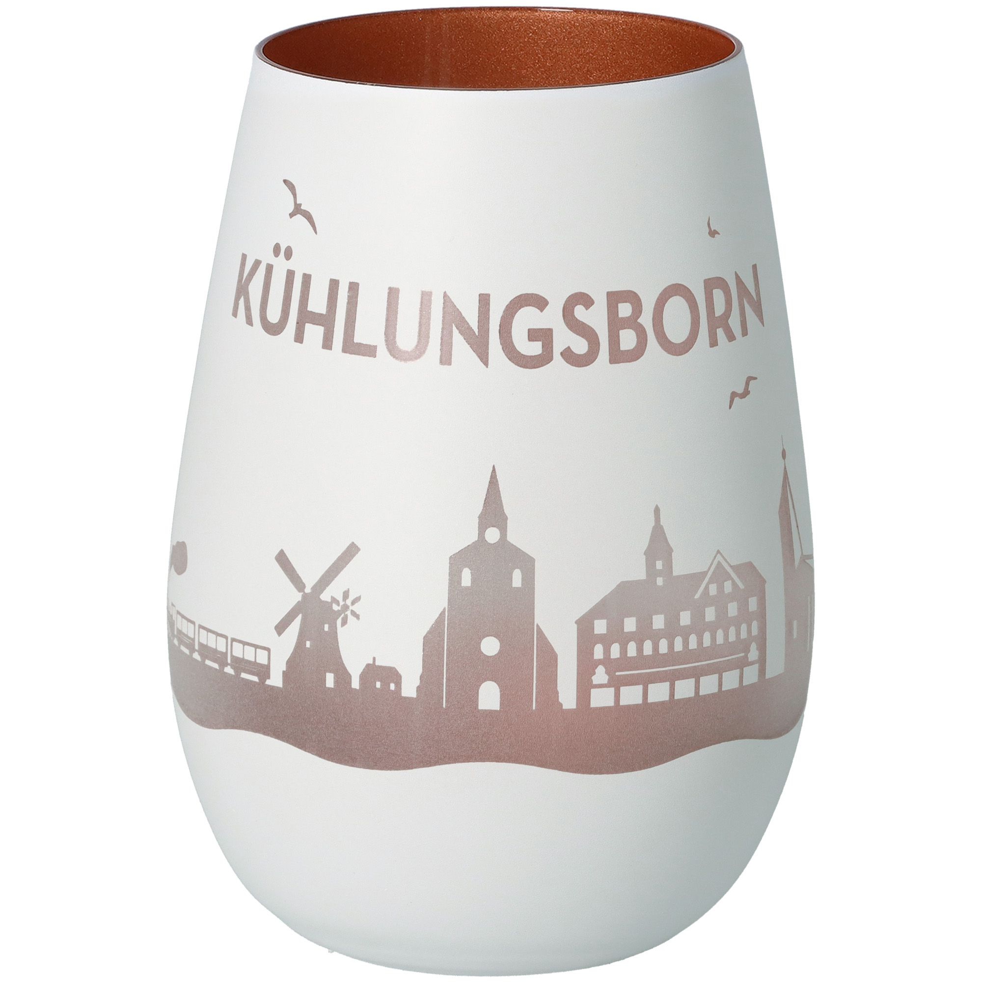 Windlicht Skyline Kühlungsborn Weiß/Bronze Windlicht Skyline Kühlungsborn Weiß/Bronze