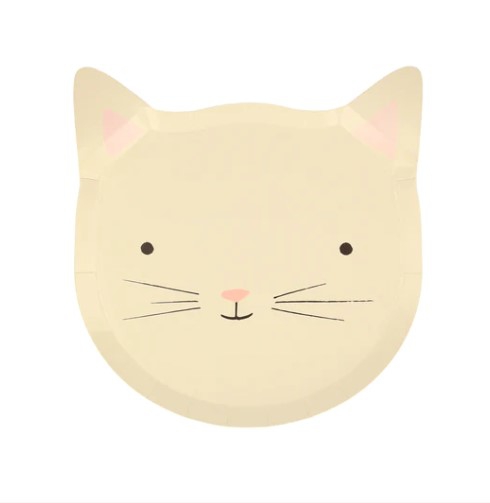 Meri Meri - 8 Pappteller "Katze" Meri Meri - 8 Pappteller "Katze"