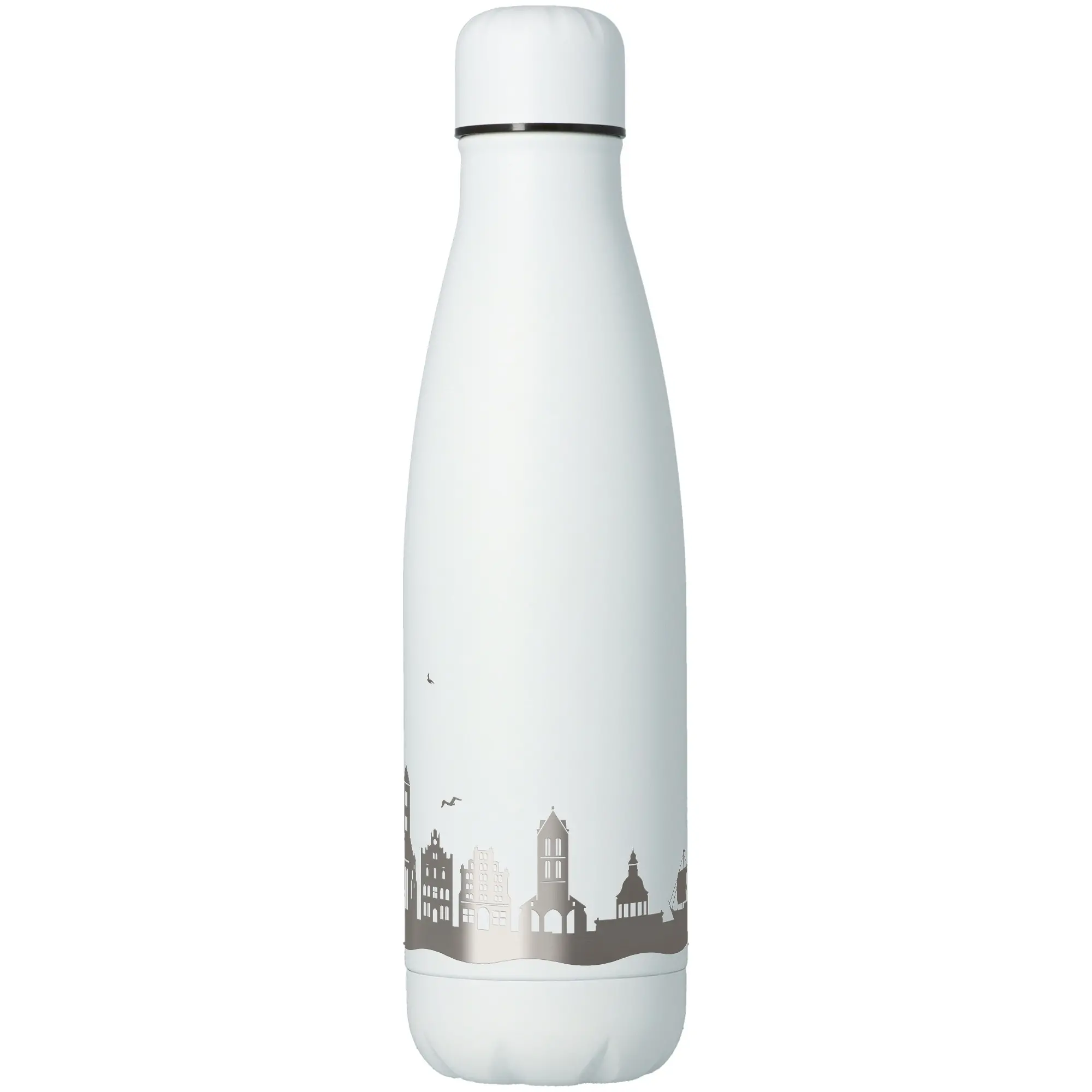 Trinkflasche Skyline Wismar Weiß 500ml