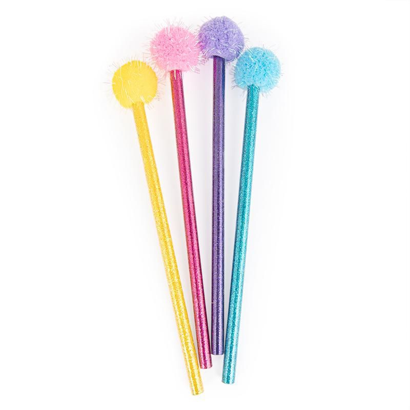 Glitzer Bleistift mit Pom Pom Topper Glitzer Bleistift mit Pom Pom Topper