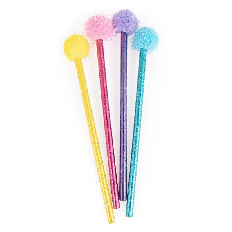 Glitzer Bleistift mit Pom Pom Topper