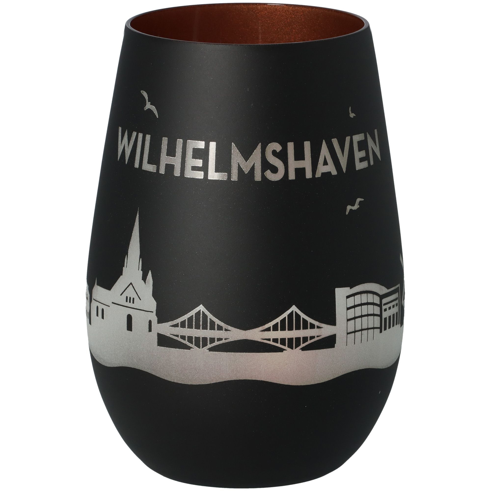 Windlicht Skyline Wilhelmshaven Schwarz/Bronze Windlicht Skyline Wilhelmshaven Schwarz/Bronze