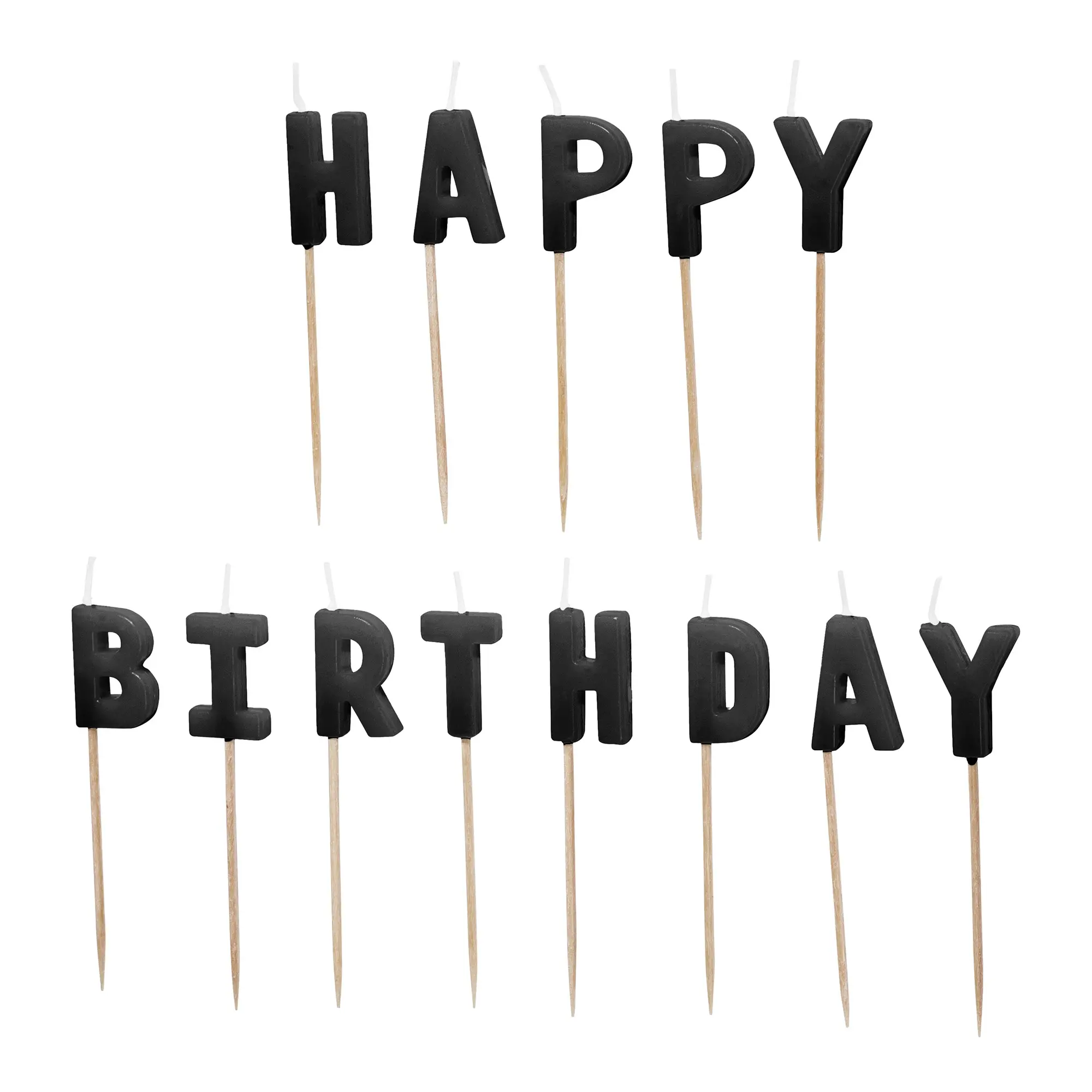 Kuchenkerzen, Geburtstag, Wortkerzen, Streichkerzen, Birthday-Schriftzug