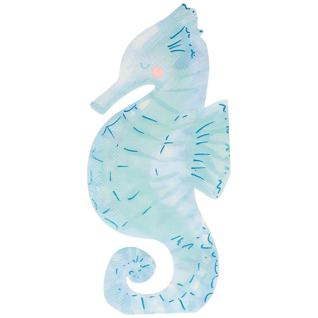 sea horse, blau, Aquarell, Illustration, Muster