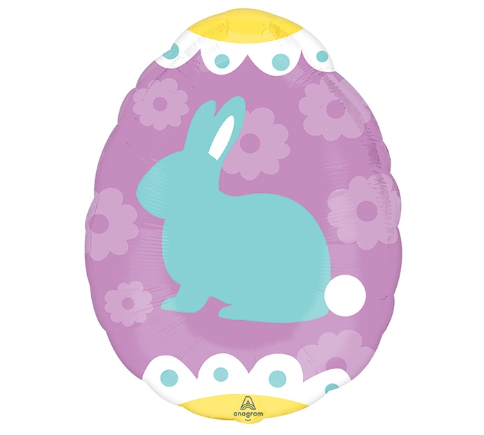 Folienballon Osterhase Gelb & Blau 45cm Folienballon Osterhase Gelb & Blau 45cm