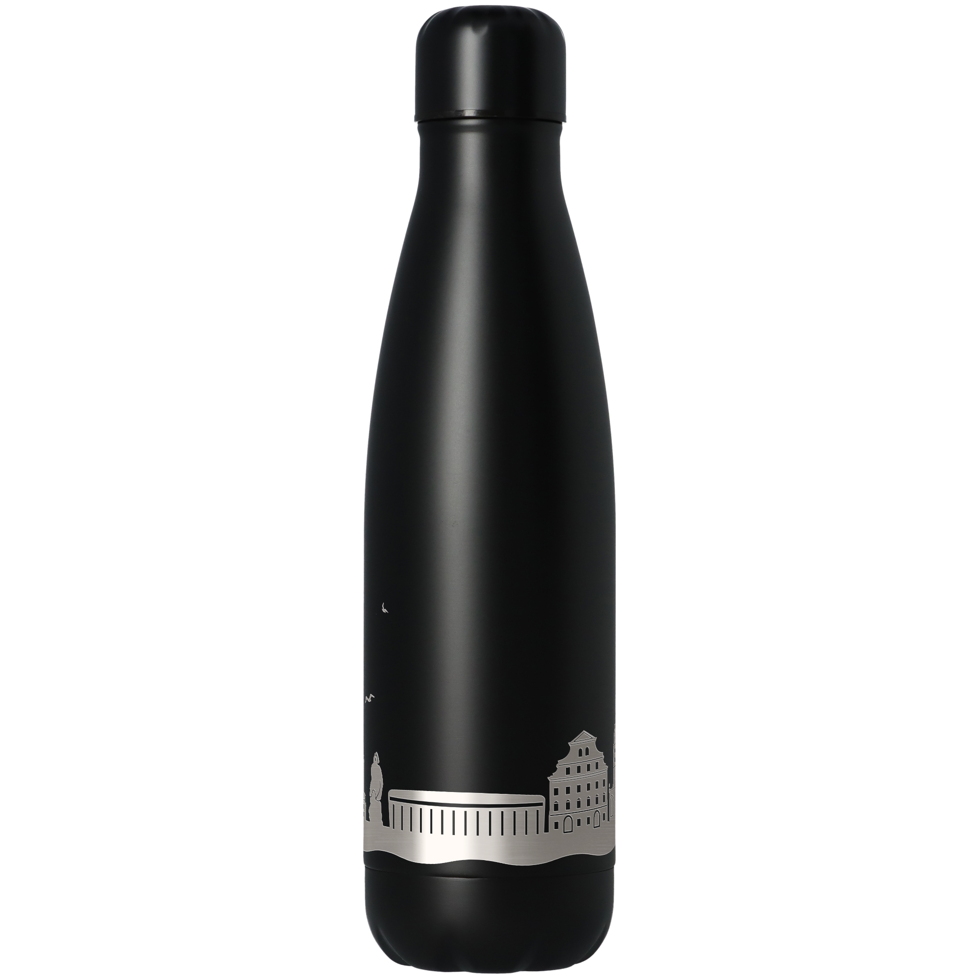 fbff13aada56d13645b857bf04b1b1a716f643db Trinkflasche Skyline Augsburg Schwarz 500ml