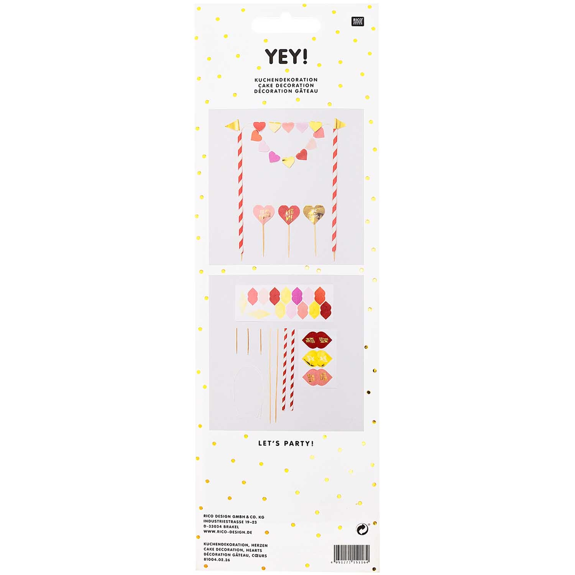 Cake Topper - Girlande Herzen Cake Topper - Girlande Herzen