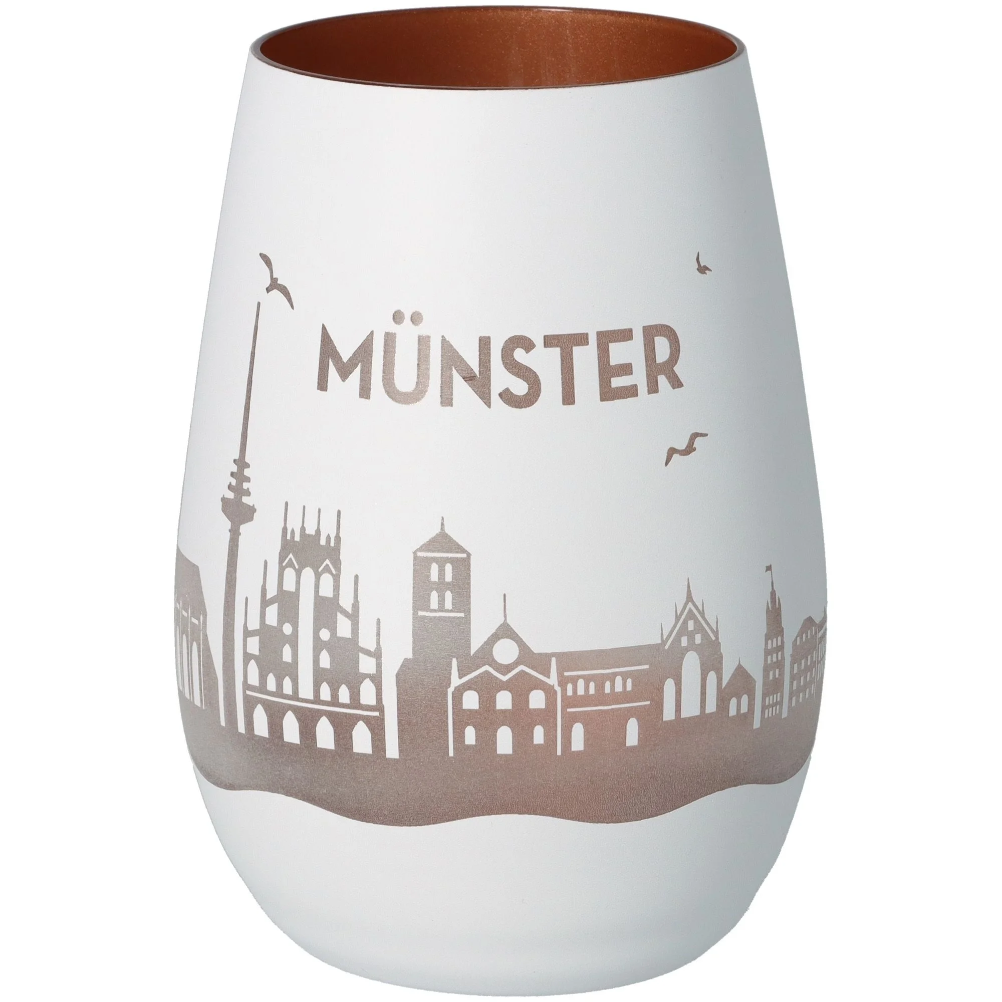 Stoffbecher, Becher, Vase, Münster, Stadtansicht