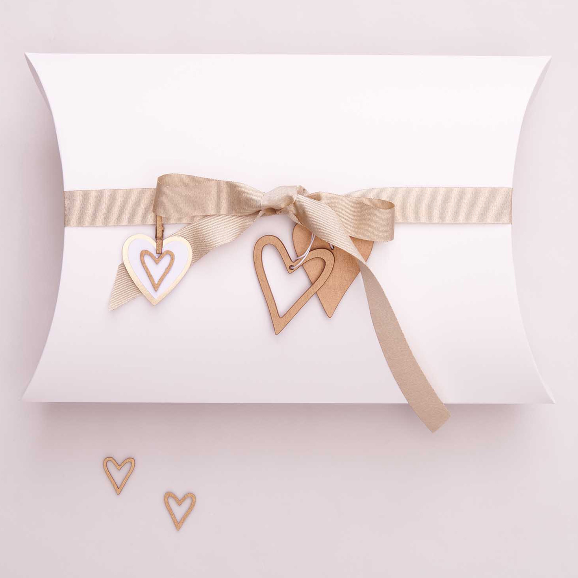 Konfetti - Holzstreu ♥ offen, Gold