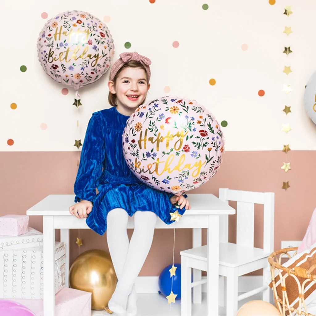 Ballon, Deko, Kinderfeier, Rose, Blumenmuster