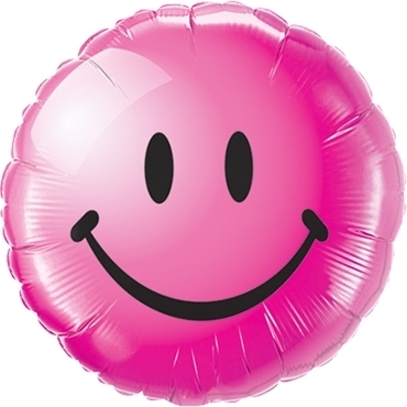 Folienballon "Smiley" Pink 46cm