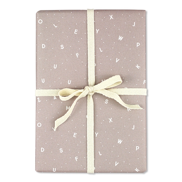 Geschenkpapierbogen "Buchstaben", Rosé
