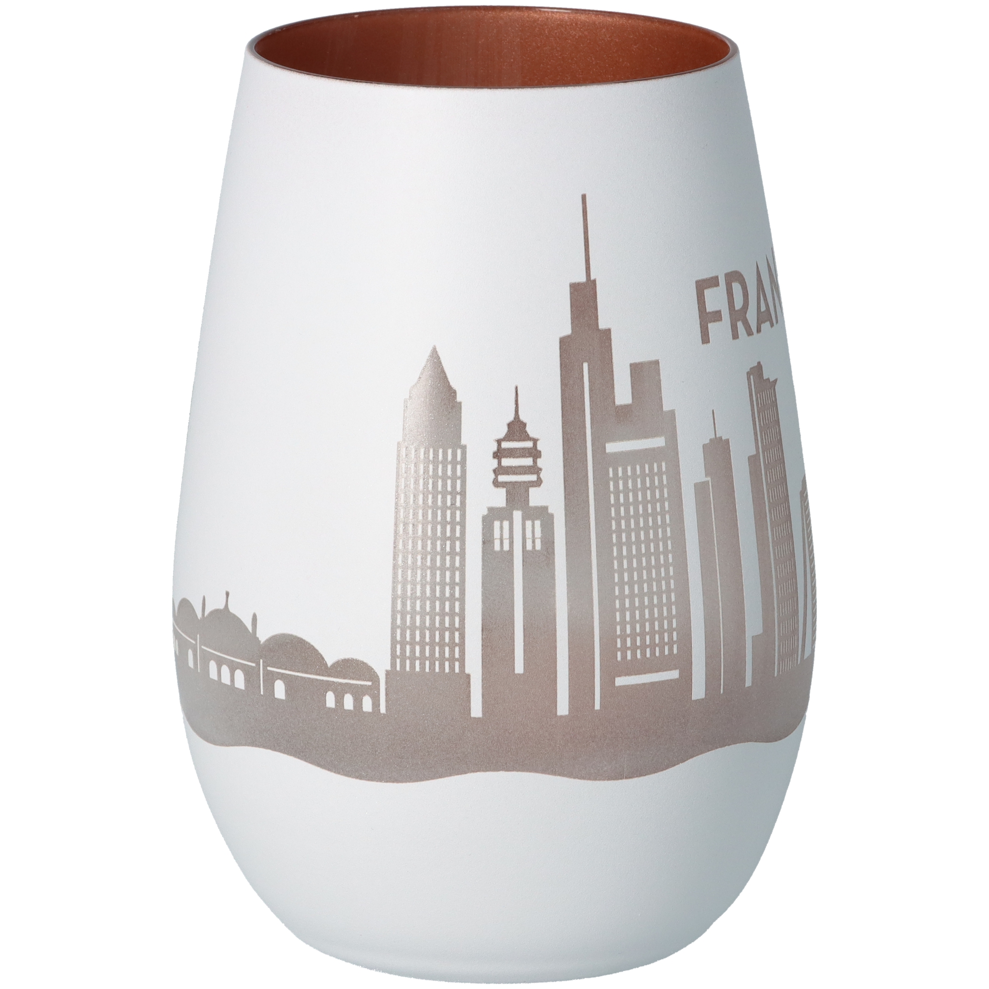 Windlicht Skyline Frankfurt Weiß/Bronze Windlicht Skyline Frankfurt Weiß/Bronze