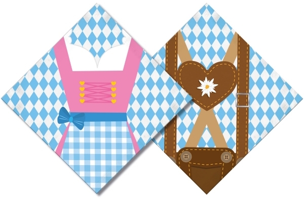 Oktoberfest - Servietten "Dirndl & Lederhose" Oktoberfest - Servietten "Dirndl & Lederhose"