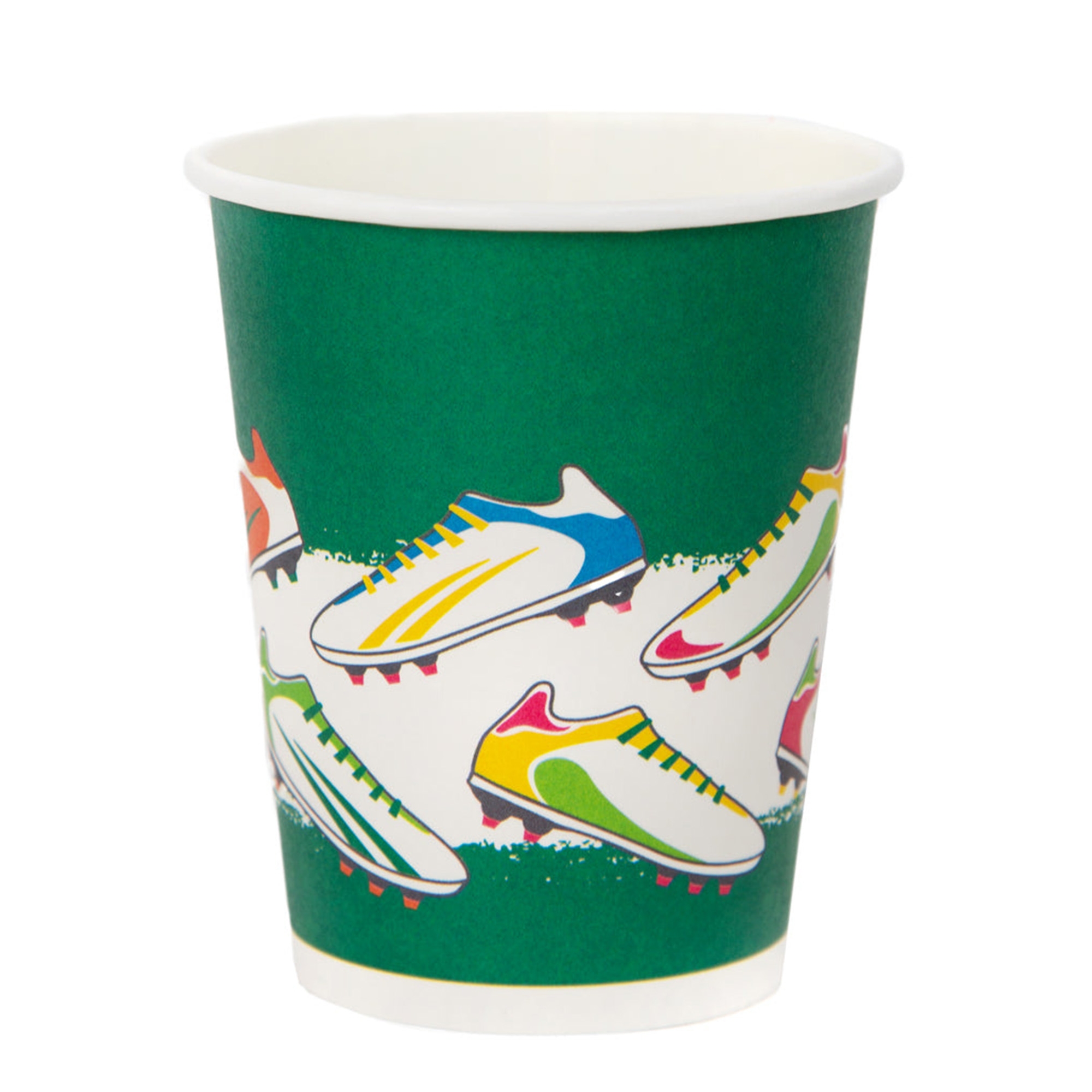 8 Pappbecher "Fußball" Bekleidung, Schuhwerk, Schuh, Tasse