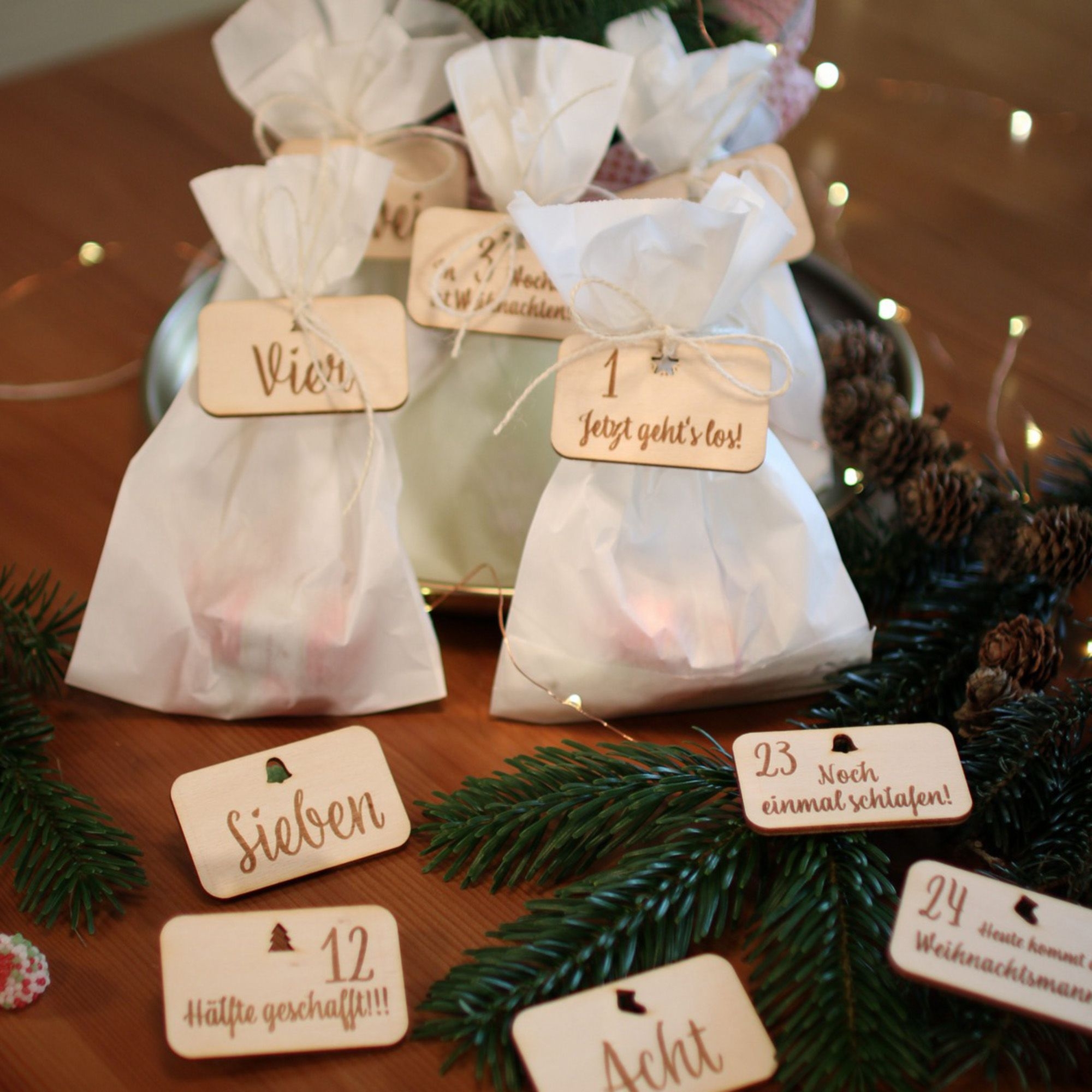 Adventskalender Anhänger 1-24 Holz Adventskalender Anhänger 1-24 Holz