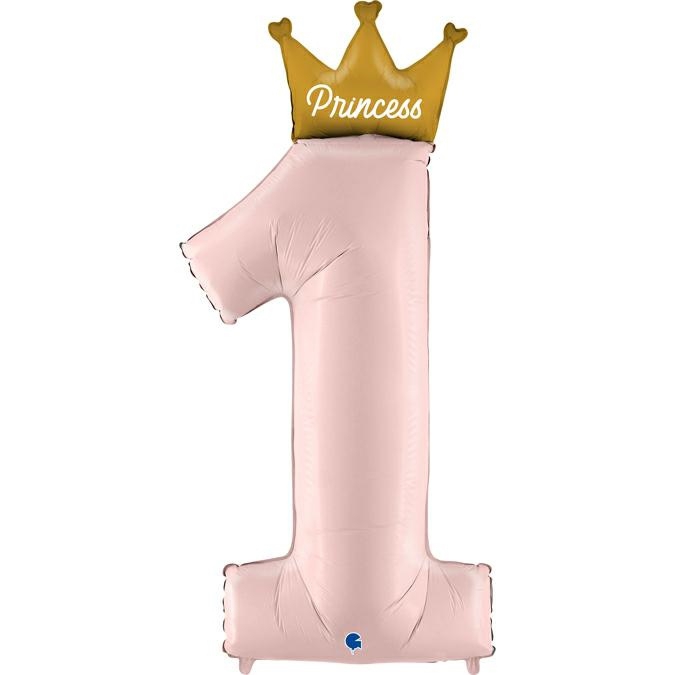 Folienballon 1. Geburstag Princess 117cm Folienballon 1. Geburstag Princess 117cm