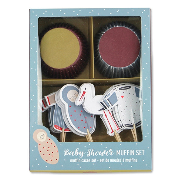 Cupcake-Set "Baby", 48-teilig