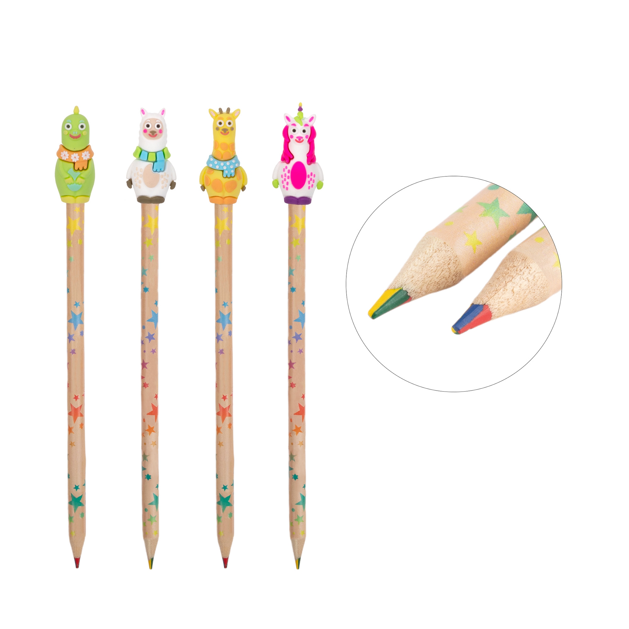 Vierfarbstift Regenbogen mit Topper Vierfarbstift Regenbogen mit Topper
